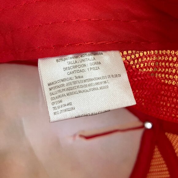 Mexico Embroidered Trucker Hat Red Oaxaca Floral Snapback Mesh Baseball Cap - Picture 9 of 10